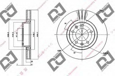 DJ PARTS bd1532 -  Тормозной диск